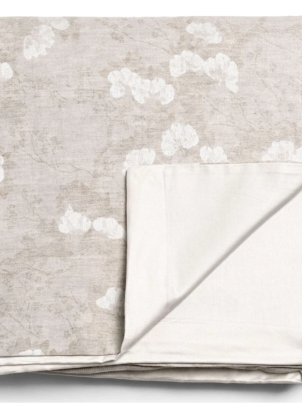 Kevin O'Brien Cream Floral Jacquard Duvet Cover Set